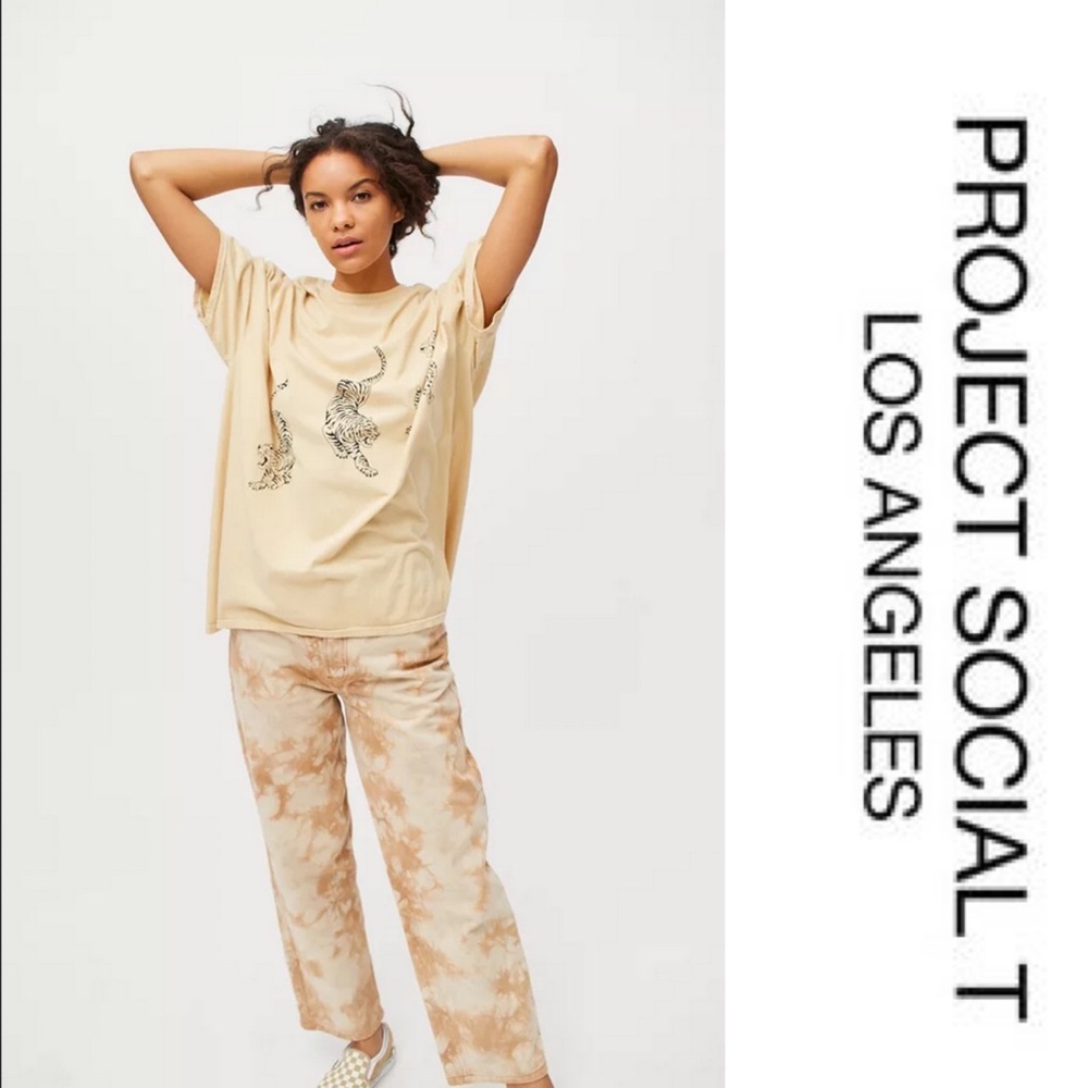 NWOT Urban Outfitters Project Social T Oversized Tiger T Shirt Dress